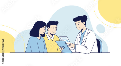 Medical Consultation: Healthcare Professionals Explaining Details To A Couple Patient