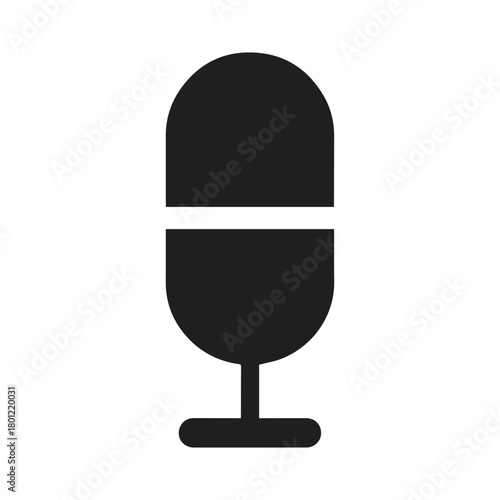 One Line Microphone Logo Showing Elegant Minimal Podcast Expression