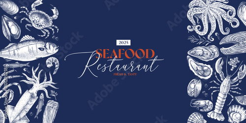 Seafood banner for your designs