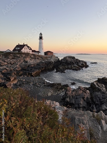 lighthouse at sunset