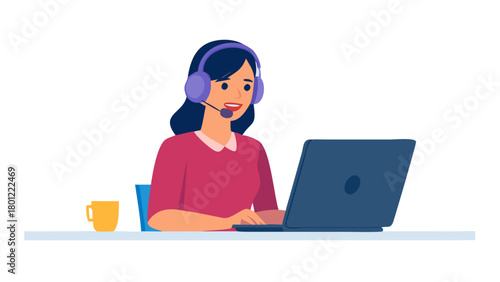 AI in business set. Characters using artificial intelligence generative tools to create social media post, presentation, content ideas. AI-powered marketing automation concept. Vector illustration.