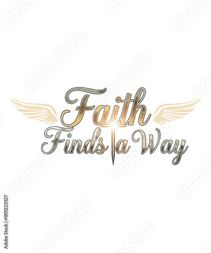 Faith Finds a Way Vintage Wings T-shirt