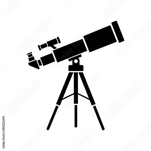 A stargazer s companion the sleek telescope ready to explore distant galaxies and nebulae on a clear night in a stark