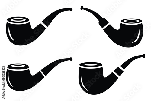 irish pipe vector silhouette black icon