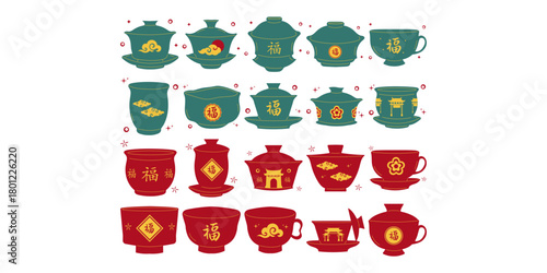 Chinese Tea Cup Illustration