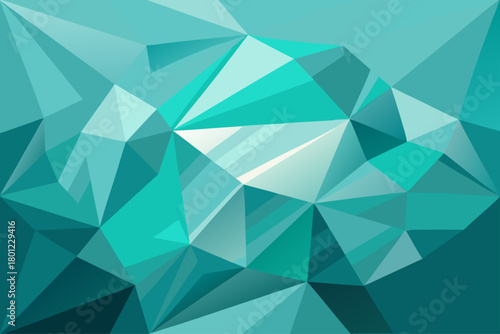 Geometric Low Poly Extruded Polygon Background Aqua