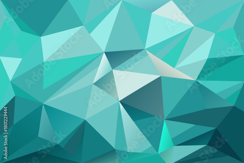 3D Polygon Abstract Background Soft Teal Geometric Design