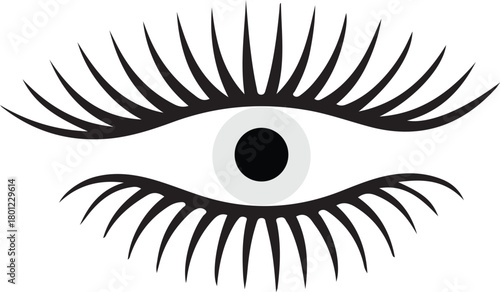Eye with Eyelashes Illustration