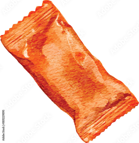 Watercolor Candy Wrapper Illustration