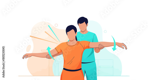 Patient Undergoing Physical Therapy And Treatment For Healing And Movement Recovery