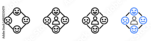 The Ultimate behavior Styles with Variations Line of icon set vector illustration