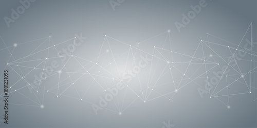 Vector digital technology gradient background. Concept with technology white line. Abstract futuristic background with triangle line and dots vector Illustration. Network and Connection concept	