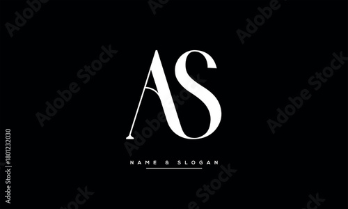 AS, SA, A, S Abstract Letters Logo Monogram