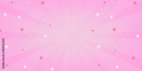 Background with pink gradient and concentrated lines interspersed with stars. eps 10