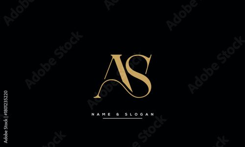 AS, SA, A, S Abstract Letters Logo Monogram