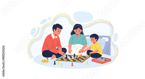 Family Togetherness: Playing Chess, Engaging, Enjoying Quality Time, and Strengthening Bonds