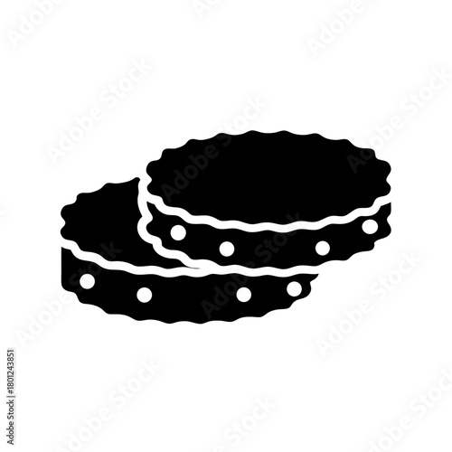 Casino chips stack icon in silhouette style graphics