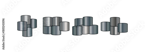 Vector blank photo frames with silver metal paper clip and shadow .  Grey Torn Tape Pieces On White Background. Silver Frames Mockup on Purple Background. 