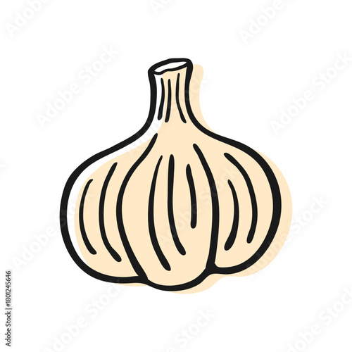 Garlic Hand Drawn Icon