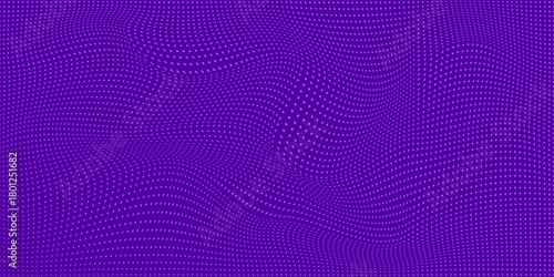 Purple halftone pattern. Retro comic gradient background. Violet pixelated dotted texture overlay.
