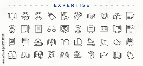 Expertise icon collection. Sign and Symbol. Study icon. Contains related to study, school, education, idea, learn, skill and more.