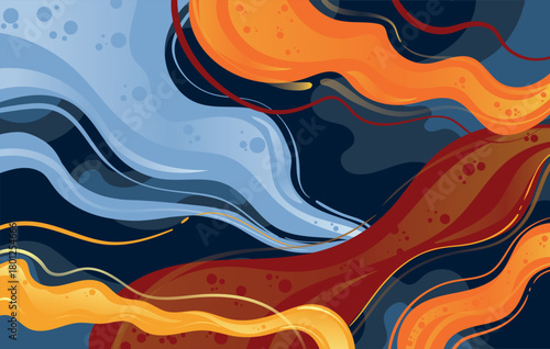 absract wave multiply background dark color