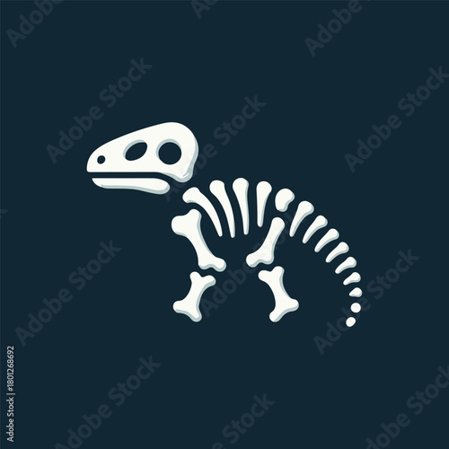 Dinosaurus Fossil Bone Logo