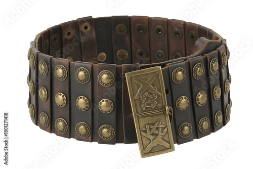 Ancient roman legionary belt cingulum isolated on transparent background