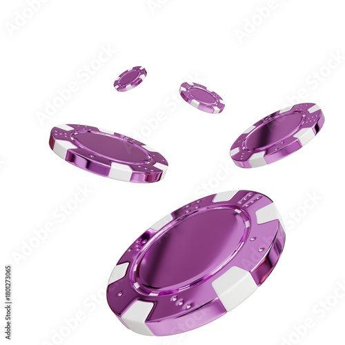 purple poker chips