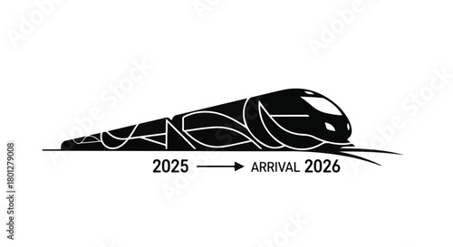 Sleek futuristic train speeding towards a brighter future, symbolizing progress and innovation.