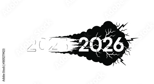 Transitioning from the past year to the future year with dynamic dark energy and lightning.