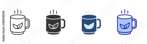 Tea Icon Set. Designed In Multi Style