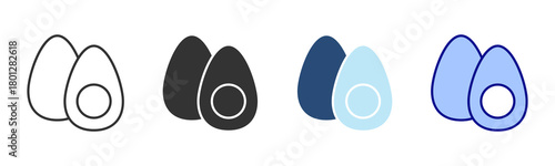 Egg Boil Icon Set. Designed In Multi Style