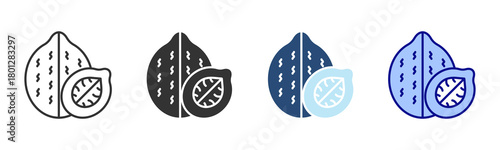 Walnut Icon Set. Designed In Multi Style