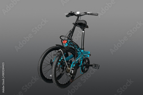 Folded folding bike.