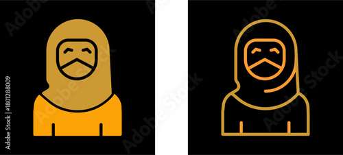 Woman with Niqab Vector Icon