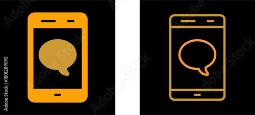 Single Message Bubble Vector Icon