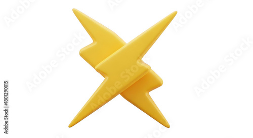 Lightning bolt isolated on transparent background