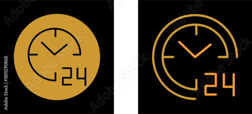 24 hours Vector Icon