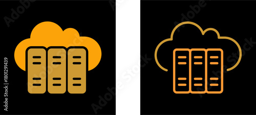 Cloud Library Vector Icon