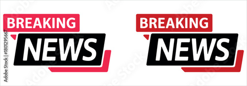 Breaking news banners signal important updates and timely information for digital broadcasts or urgent announcements, perfect for media outlets.