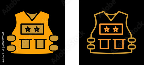 Police Vest Vector Icon