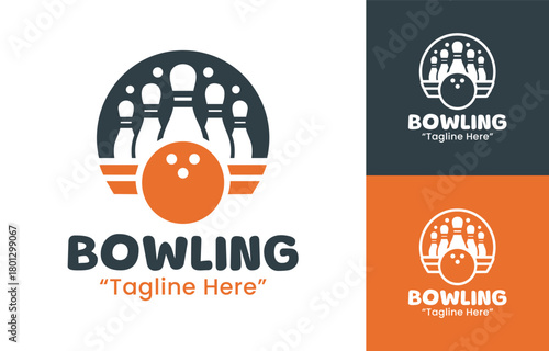 Bowling Logo Bold & Strong Identity for Leagues
