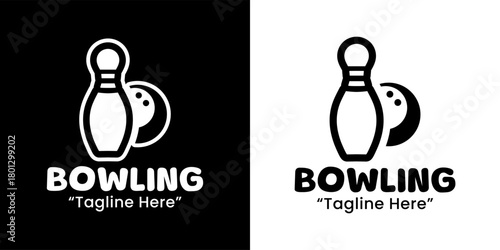 Bowling Logo Minimalist & Clean Design