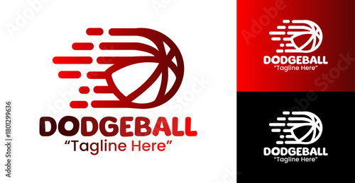 Dodgeball Logo High-Energy and Competitive Design