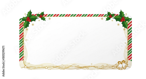 christmas frame with christmas tree branches