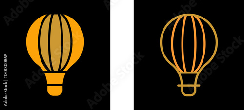 Hot Air Balloon Vector Icon