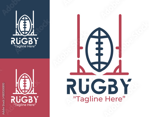 Rugby Logo Modern and Sleek Design for Rugby Clubs