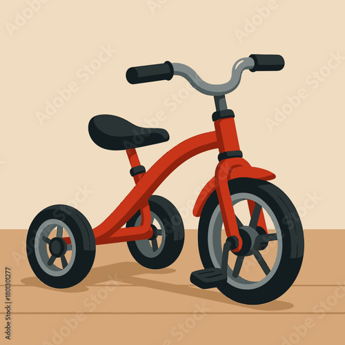 vector illustration of a children's tricycle