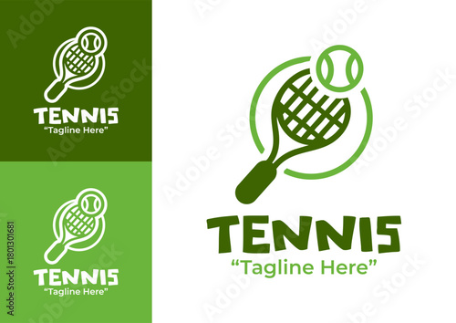 Tennis Logo Bold and Strong Emblem for Tournaments